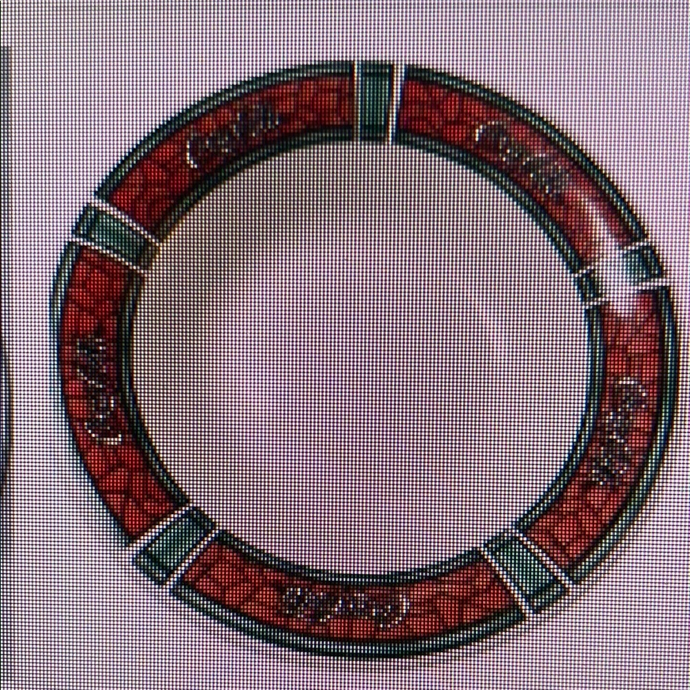 Elegant Red and Green Dinner Plate